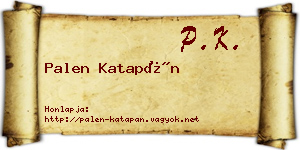 Palen Katapán névjegykártya